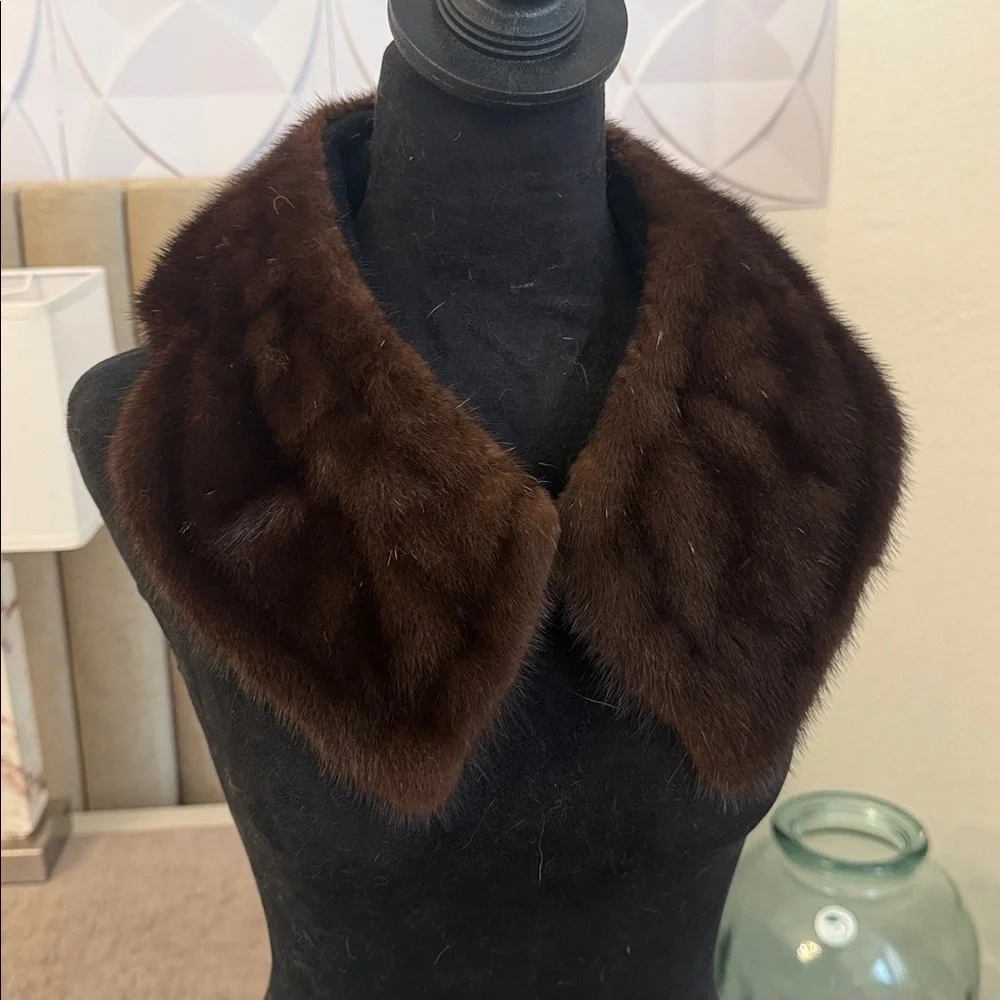Classic Brown Fur Collar Wrap - Unbranded